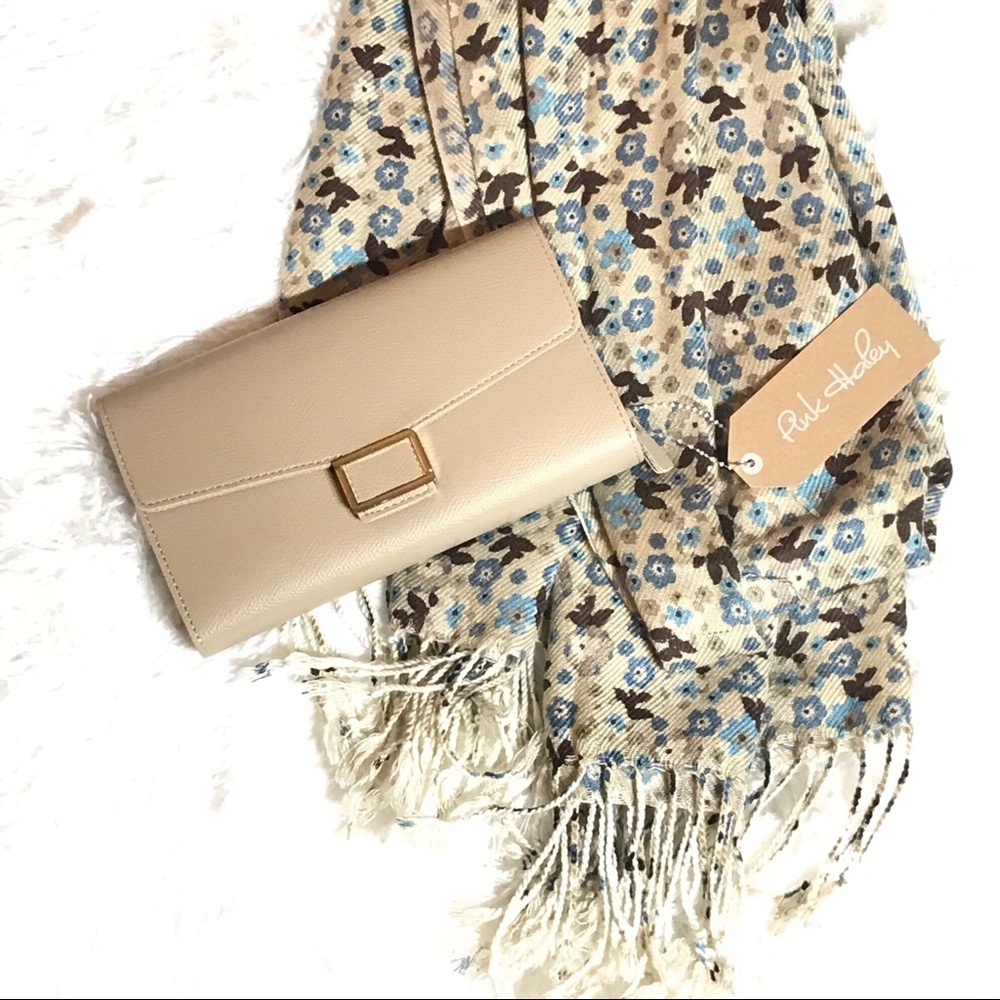 PINK HALEY SILK ELEGANT WOMEN’S WALLET IN TAN